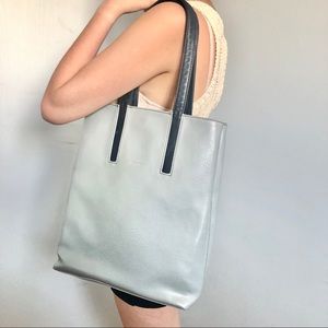 Matt & Nat Vegan Leather Light Blue Shoulder Tote